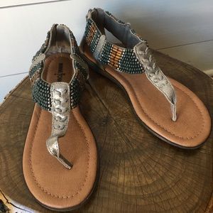 MinneTonka Beaded Sandals